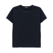 Fabiana Filippi Blå Jersey Crew Neck T-shirt Blue, Dam