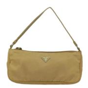 Prada Vintage Pre-owned Tyg kuvertvskor Beige, Dam