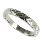 Chanel Vintage Pre-owned Platina ringar Gray, Unisex