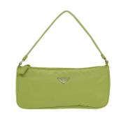 Prada Vintage Pre-owned Tyg kuvertvskor Green, Dam