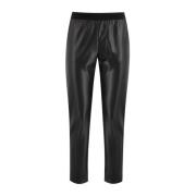 Ermanno Scervino Faux Leather Skinny Trousers Black, Dam