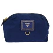 Prada Vintage Pre-owned Canvas kuvertvskor Blue, Dam