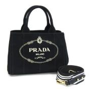 Prada Vintage Pre-owned Canvas prada-vskor Black, Dam