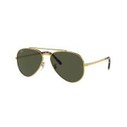 Ray-Ban Nya Aviator Solglasögon Grön Lins Yellow, Unisex