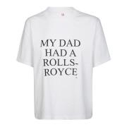 Victoria Beckham Kortärmad T-shirt Min pappa hade en Rolls-Royce White...