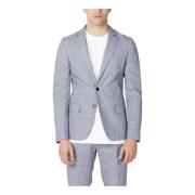 Antony Morato Blå Marl Knappad Blazer Vår/Sommar Blue, Herr