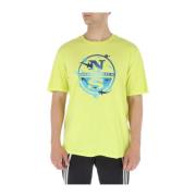 North Sails Gul Print T-shirt Alla Säsonger Yellow, Herr