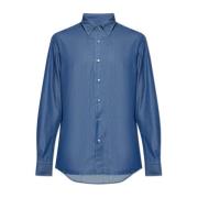 Brioni Bomullsskjorta Blue, Herr