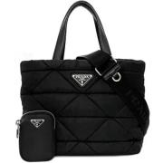 Prada Vintage Pre-owned Tyg prada-vskor Black, Dam