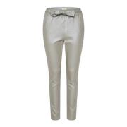 Cream Baggy Pant Silver Grey Coating Gray, Dam