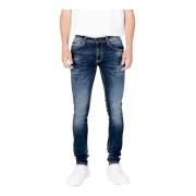 Antony Morato Blå Dragkedja Knapp Herr Jeans Blue, Herr