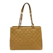 Chanel Vintage Pre-owned Laeder totevskor Beige, Dam