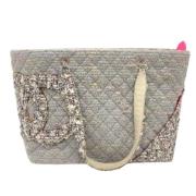 Chanel Vintage Pre-owned Tyg chanel-vskor Gray, Dam