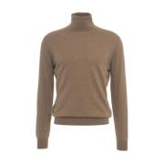 Gender Merino-Cashmere Turtleneck Sweater Brown, Herr