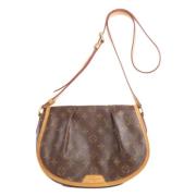 Louis Vuitton Vintage Pre-owned Tyg axelremsvskor Brown, Dam