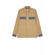 Paul Smith Marinrandig Sur Chemise Beige, Herr