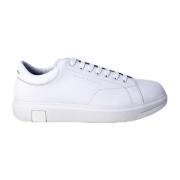 Armani Exchange Vita lädersportsneakers White, Herr