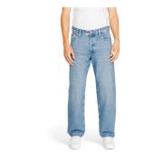 Jack & Jones Blå Plain Zip Herr Jeans Blue, Herr