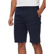 Tommy Jeans Blå enfärgade herrshorts med dragkedja och knappfäste Blue...