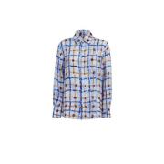 Marni Silke Saraband Print Skjorta Blue, Dam