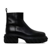 Off White Svarta Motor Ankelboots Black, Herr