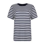 A.p.c. Broderad Logotyp Bomull T-shirt Multicolor, Dam