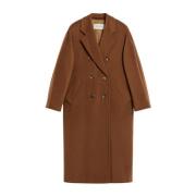 Max Mara Ikonisk Modern Design Kappa Kimono Ärmar Brown, Dam