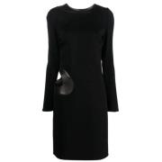 Tom Ford Svart Läder Cut Out Klänning Black, Dam