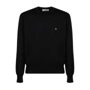 Vivienne Westwood Svart Stickat med Multifärgad Orb Broderi Black, Her...