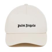 Palm Angels Broderad Baseballkeps White, Herr