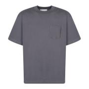 Sacai Grå T-shirt med bröstficka Gray, Herr