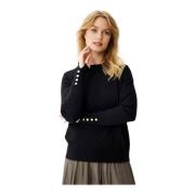 IN Front Lily Stickad Blus Svart Black, Dam