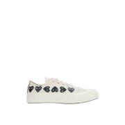 Comme des Garçons Play Vita låga canvas sneakers White, Herr