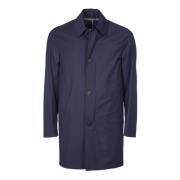 PS By Paul Smith Blå Ull Trenchcoat Aw24 Blue, Herr