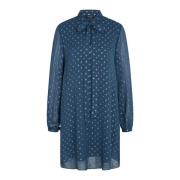 Bruuns Bazaar Indisk Teal Polka Dot Klänning Blue, Dam