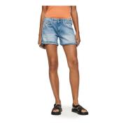 Pepe Jeans Blå Dragkedja Shorts Vår/Sommar Kvinnor Blue, Dam