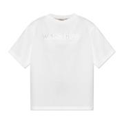 Woolrich T-shirt med logotyp White, Dam