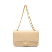 Chanel Vintage Pre-owned Laeder axelremsvskor Beige, Dam