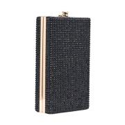 Silvian Heach Stel Strass Clutch med Kedja Rem Black, Dam