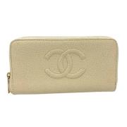 Chanel Vintage Pre-owned Laeder plnbcker Beige, Dam