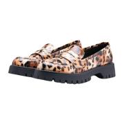 Silvian Heach Leopard Print Platform Loafers Multicolor, Dam