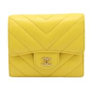 Chanel Vintage Pre-owned Laeder plnbcker Yellow, Dam