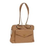 Chanel Vintage Pre-owned Laeder axelremsvskor Beige, Dam