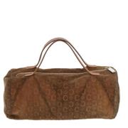 Celine Vintage Pre-owned Canvas handvskor Brown, Dam