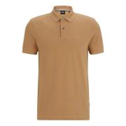 Boss Pique Polo Shirt Beige, Herr