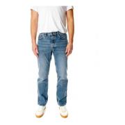 Nudie Jeans Högmidjade Straight Fit Jeans Blue, Herr