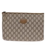 Gucci Vintage Pre-owned Canvas kuvertvskor Beige, Dam