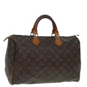 Louis Vuitton Vintage Pre-owned Canvas handvskor Brown, Dam