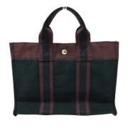 Hermès Vintage Pre-owned Canvas handvskor Black, Dam