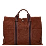 Hermès Vintage Pre-owned Canvas handvskor Brown, Dam